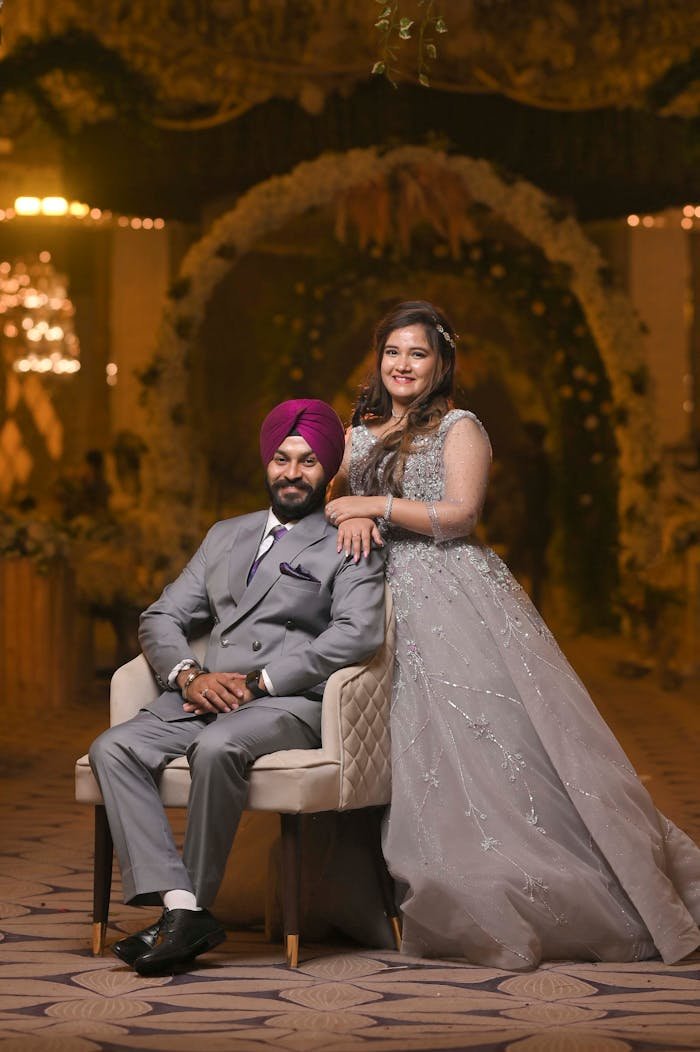 our-story Indian bride and groom at wedding ceremony, showcasing love and tradition in Patiala, India.